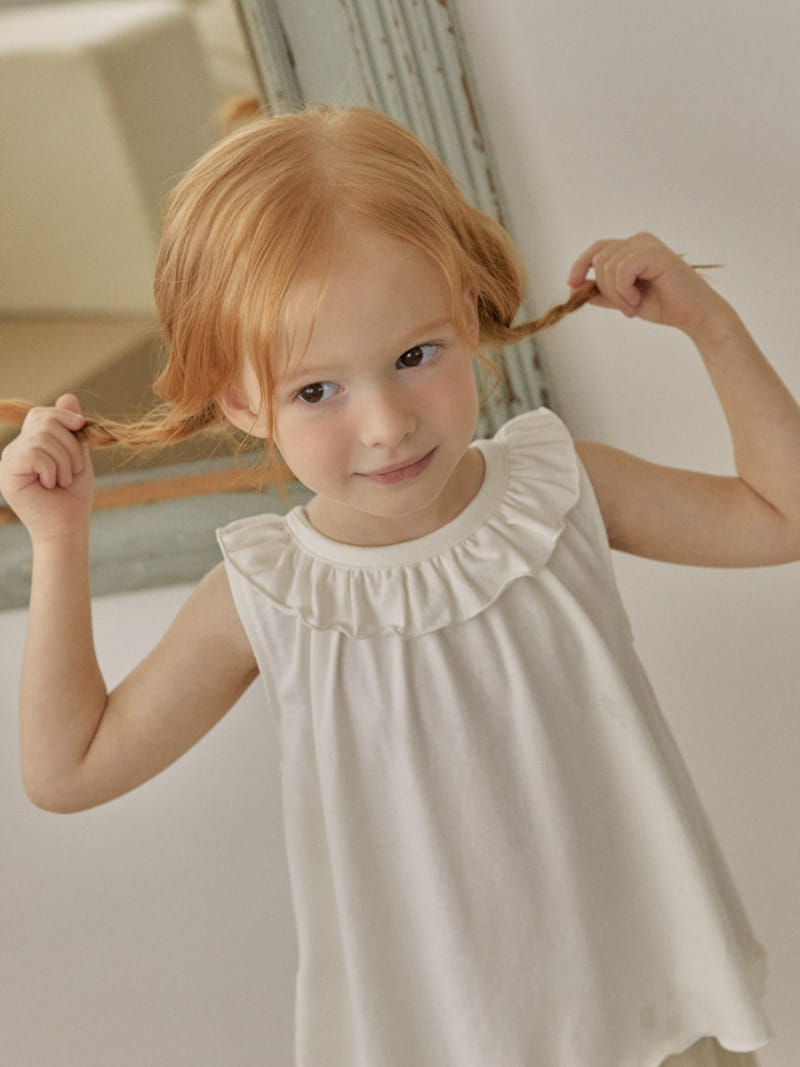 Lolobole - Korean Children Fashion - #fashionkids - Big Ribbon Sleeveless Tee - 7