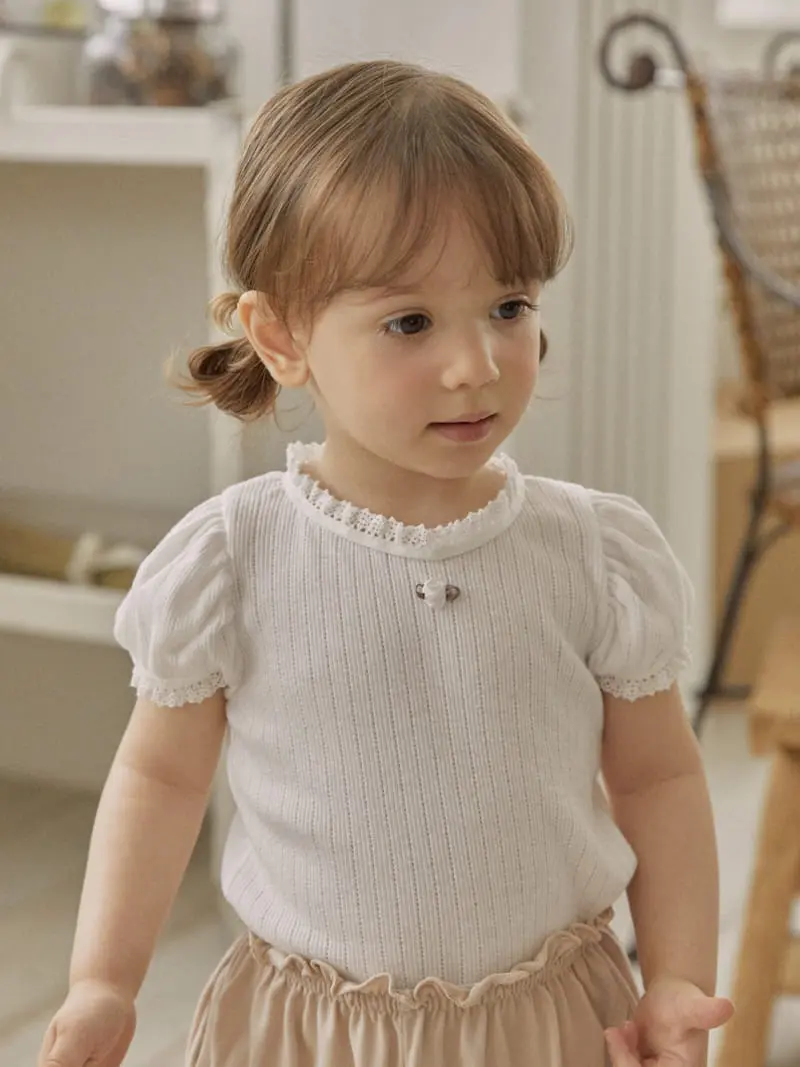 Lolobole - Korean Children Fashion - #littlefashionista - Eyelet Flower Tee - 9