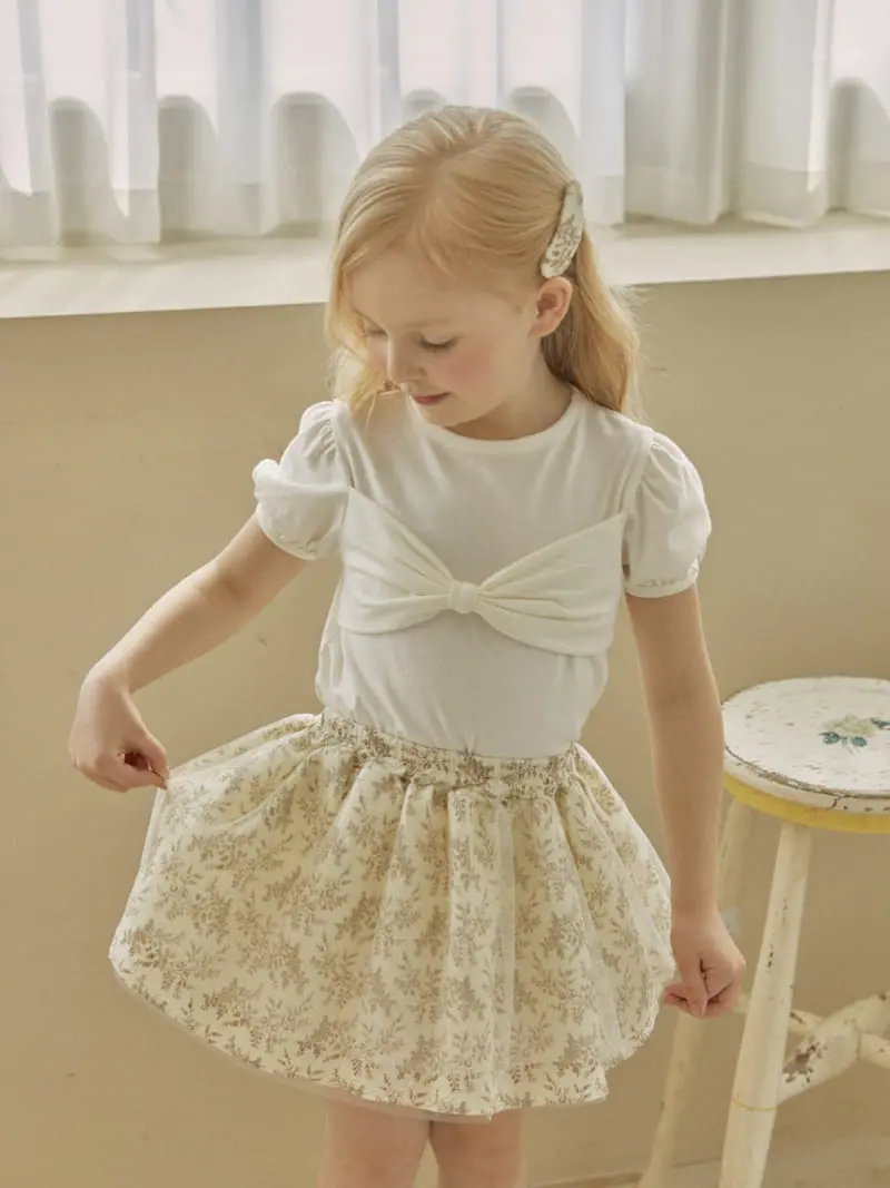 Lolobole - Korean Children Fashion - #prettylittlegirls - Puff Ribbon Tee - 6