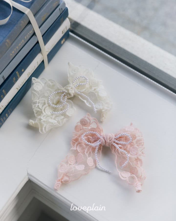 Loveplain - Korean Children Fashion - #todddlerfashion - Pearl Lace Ribbon Pin - 2