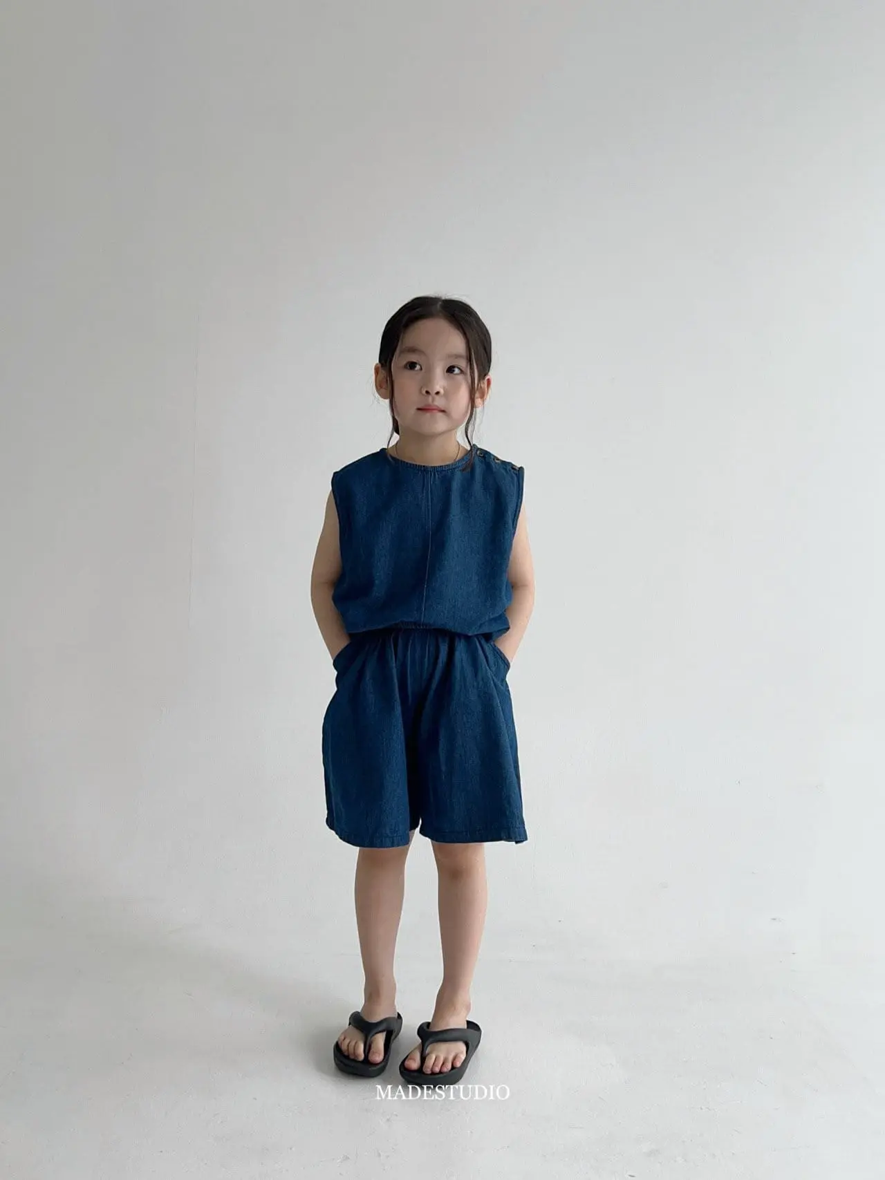 Made Studio - Korean Children Fashion - #childofig - Denim Skirt Pants - 9