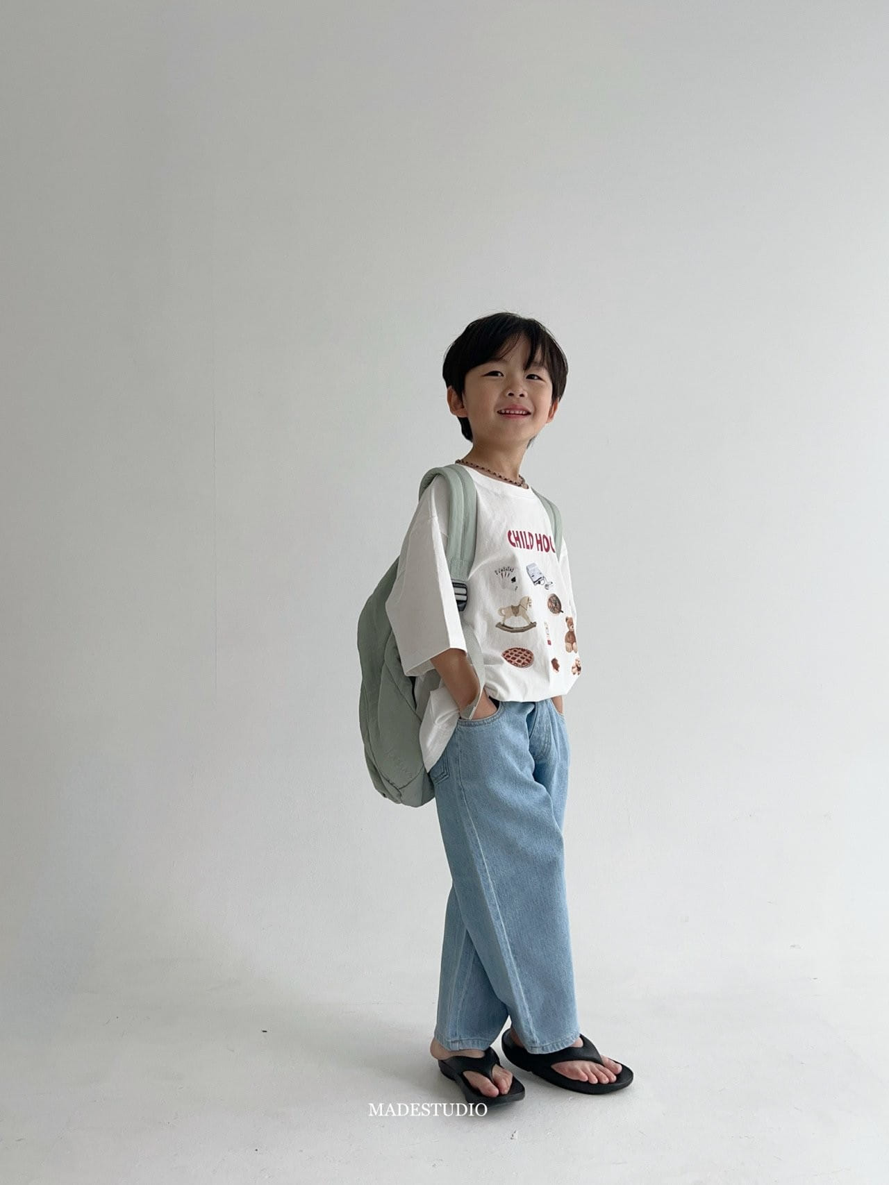 Made Studio - Korean Children Fashion - #childofig - Summer Denim Pants - 8