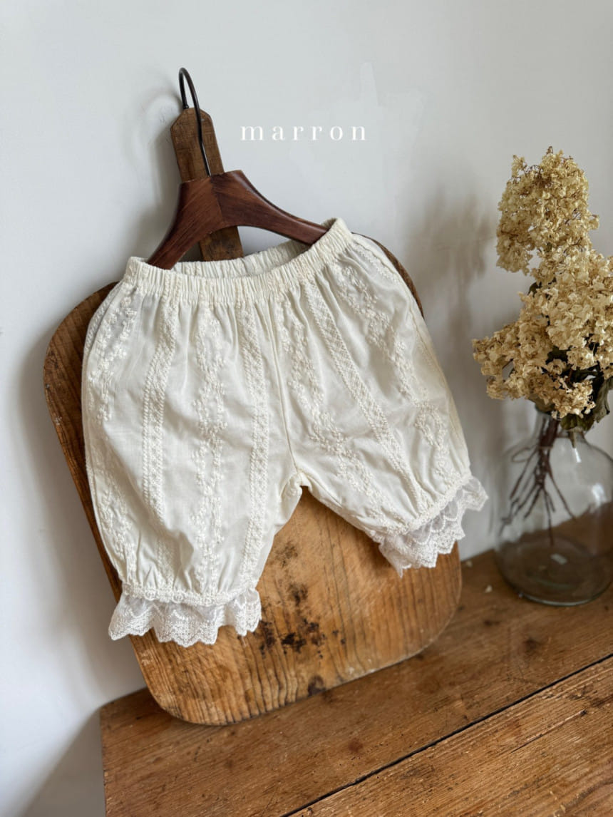 Marron Kid - Korean Children Fashion - #childofig - Fiona Embroidery Pants - 6