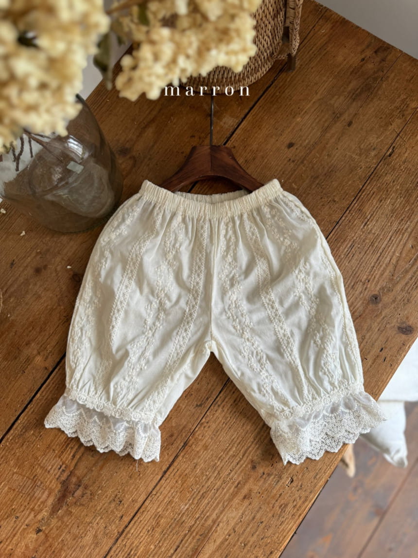 Marron Kid - Korean Children Fashion - #prettylittlegirls - Fiona Embroidery Pants - 5