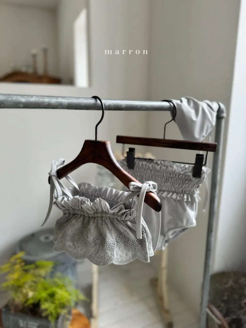 Marron Kid - Korean Children Fashion - #prettylittlegirls - Lace Swim Wear - 10