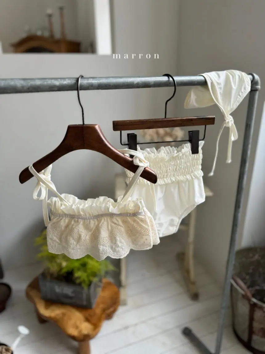 Marron Kid - Korean Children Fashion - #todddlerfashion - Lace Swim Wear - 11