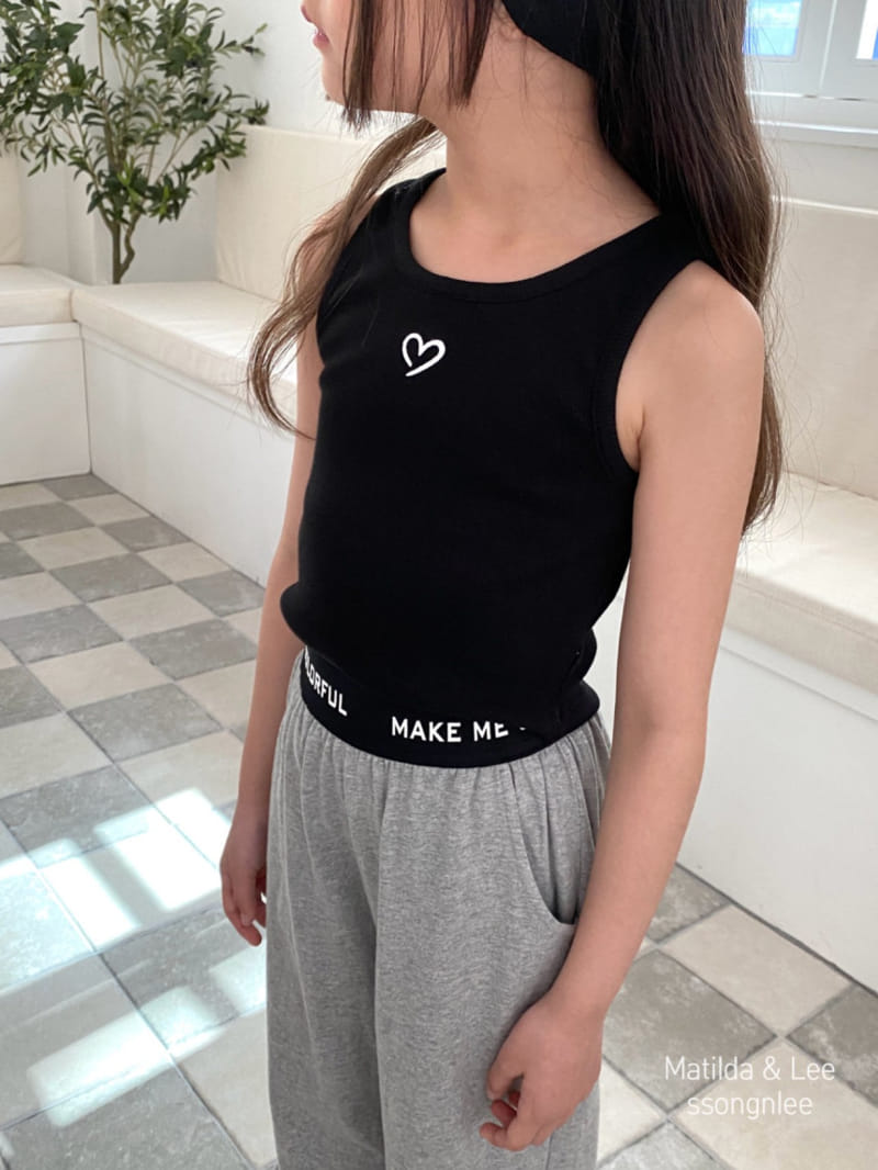 Matilda & Lee - Korean Children Fashion - #Kfashion4kids - Heart Rib Sleevelss Tee - 11