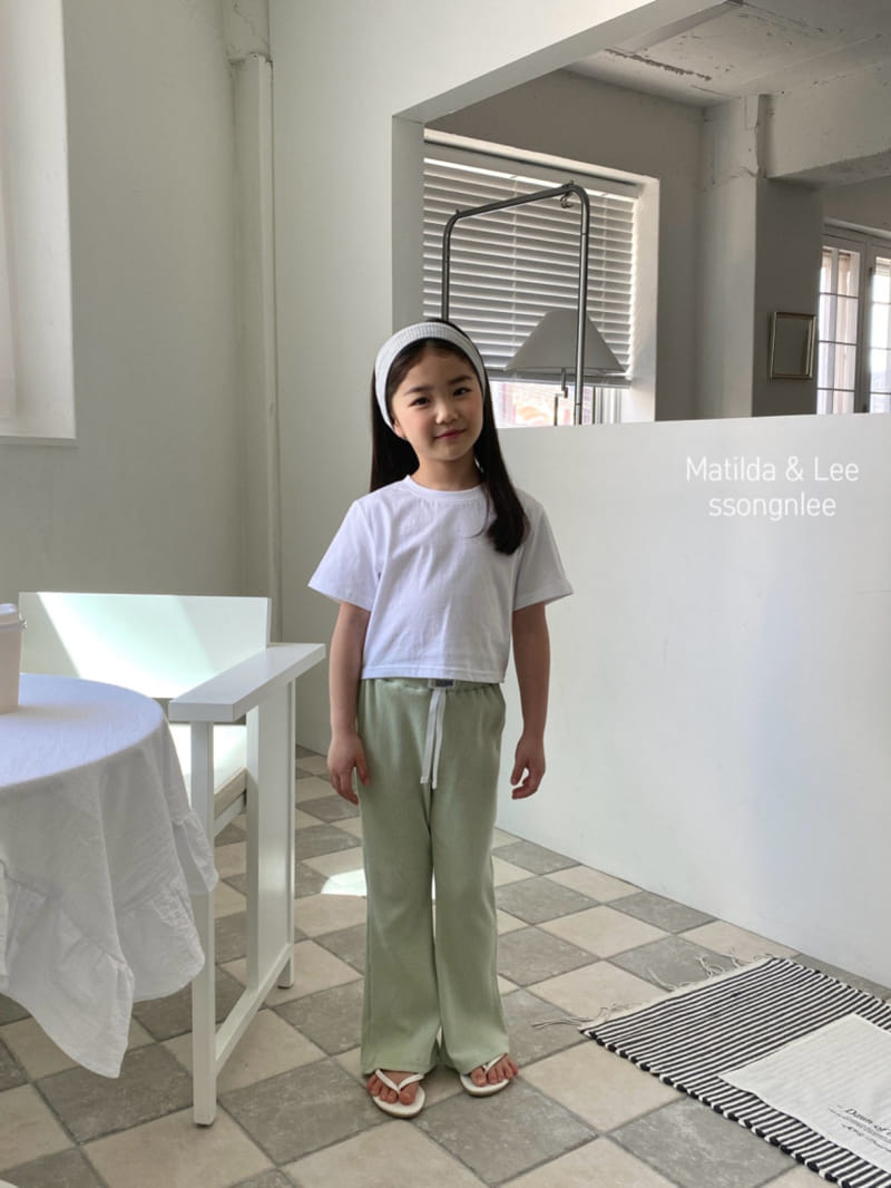 Matilda & Lee - Korean Children Fashion - #Kfashion4kids - Rib Label Pants - 7