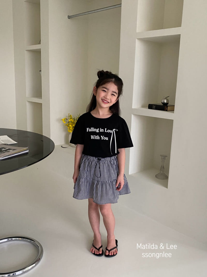 Matilda & Lee - Korean Children Fashion - #kidzfashiontrend - Love Ribbon Shirring Tee - 4