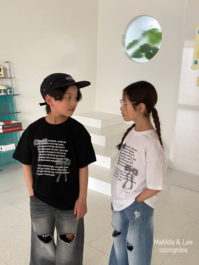 Matilda & Lee - Korean Children Fashion - #childofig - Ribbon Spray Tee - 10