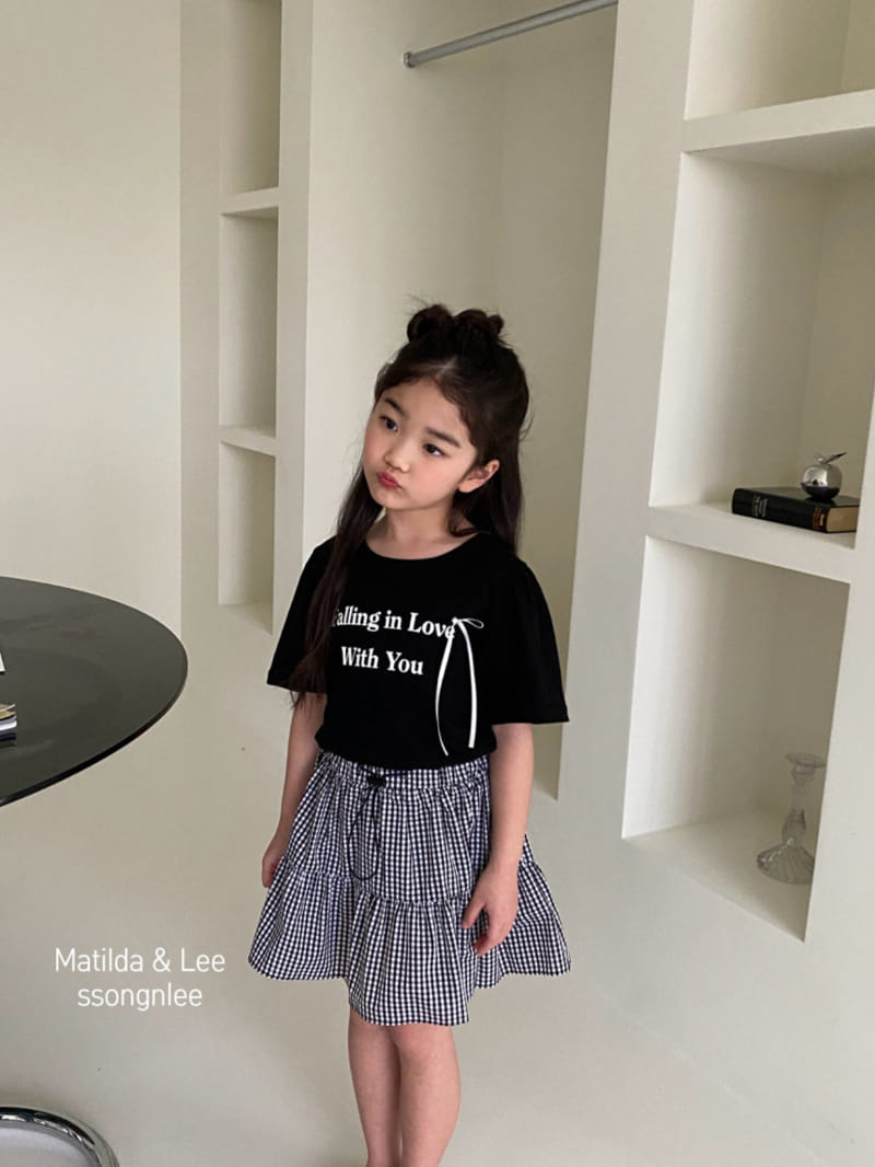 Matilda & Lee - Korean Children Fashion - #childofig - Love Ribbon Shirring Tee - 10