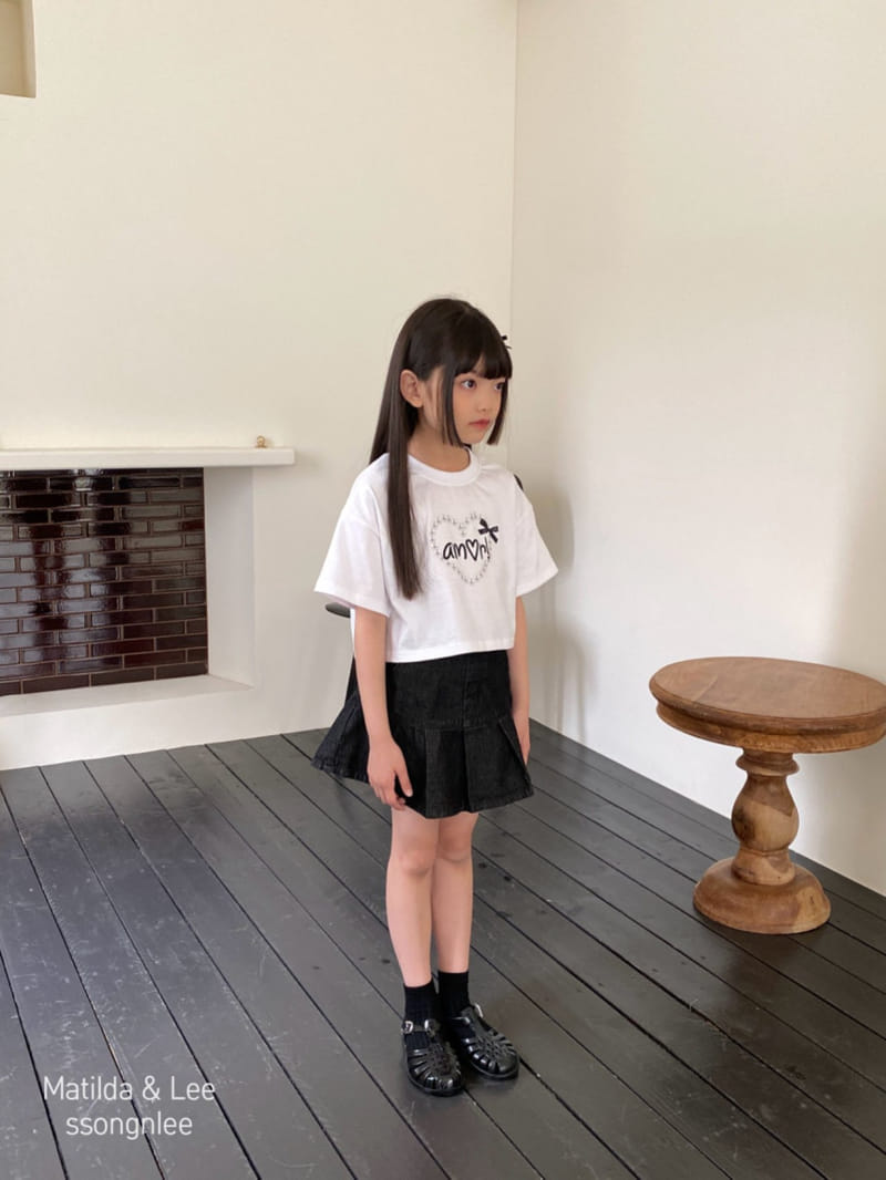 Matilda & Lee - Korean Children Fashion - #childofig - Pearl Heart Crop Tee - 5