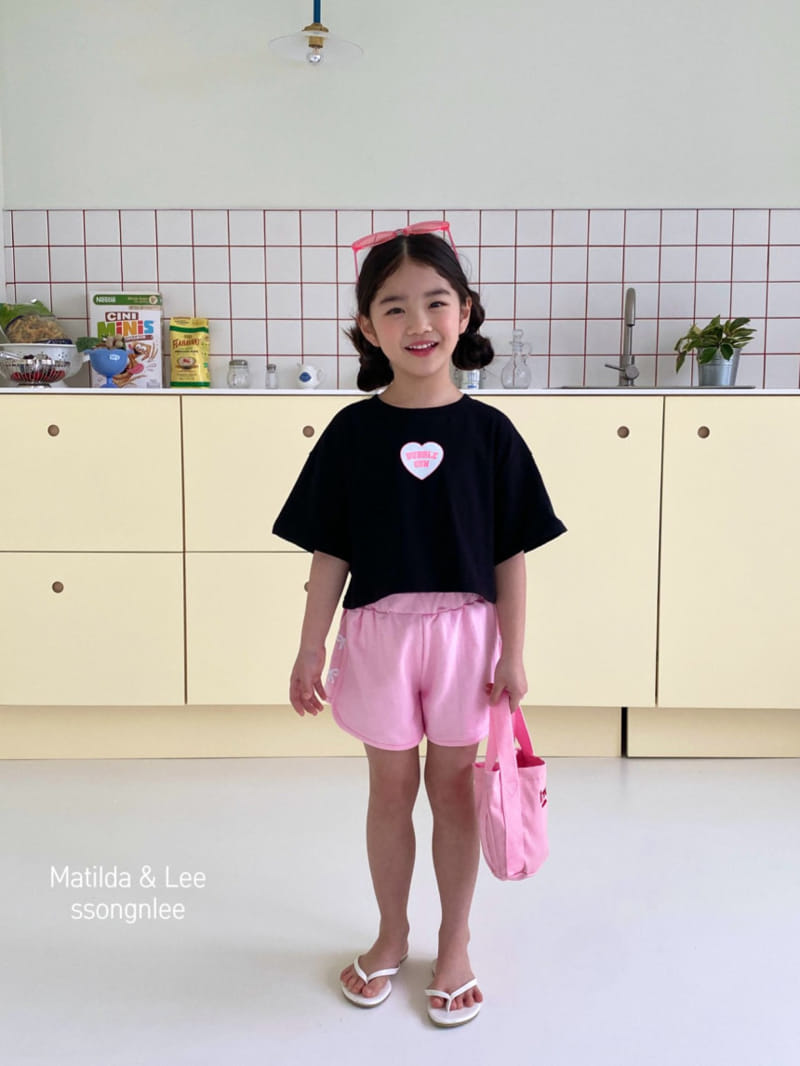 Matilda & Lee - Korean Children Fashion - #childofig - Bubble Heart Crop Tee - 2