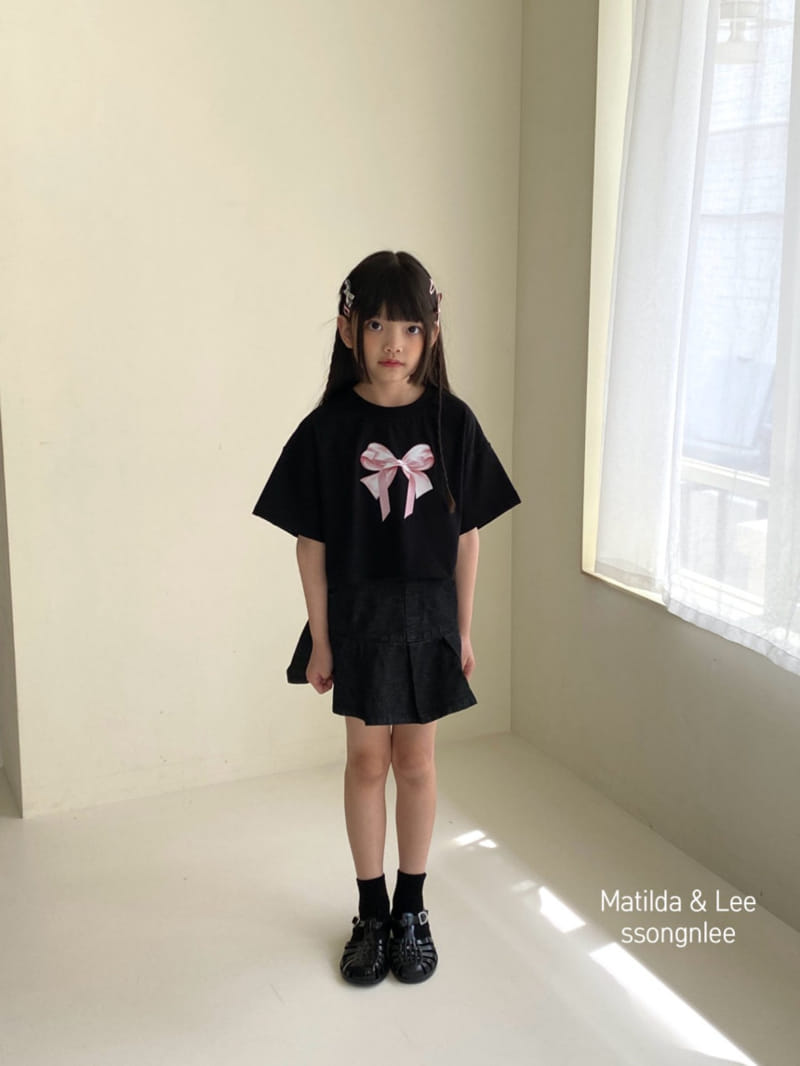 Matilda & Lee - Korean Children Fashion - #childrensboutique - Ribbon Jensa Crop Tee - 2