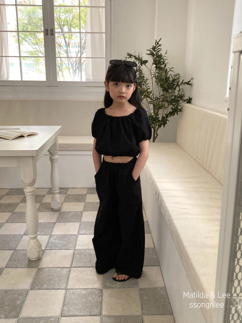 Matilda & Lee - Korean Children Fashion - #designkidswear - Crop Banding Pants Top Bottom Set