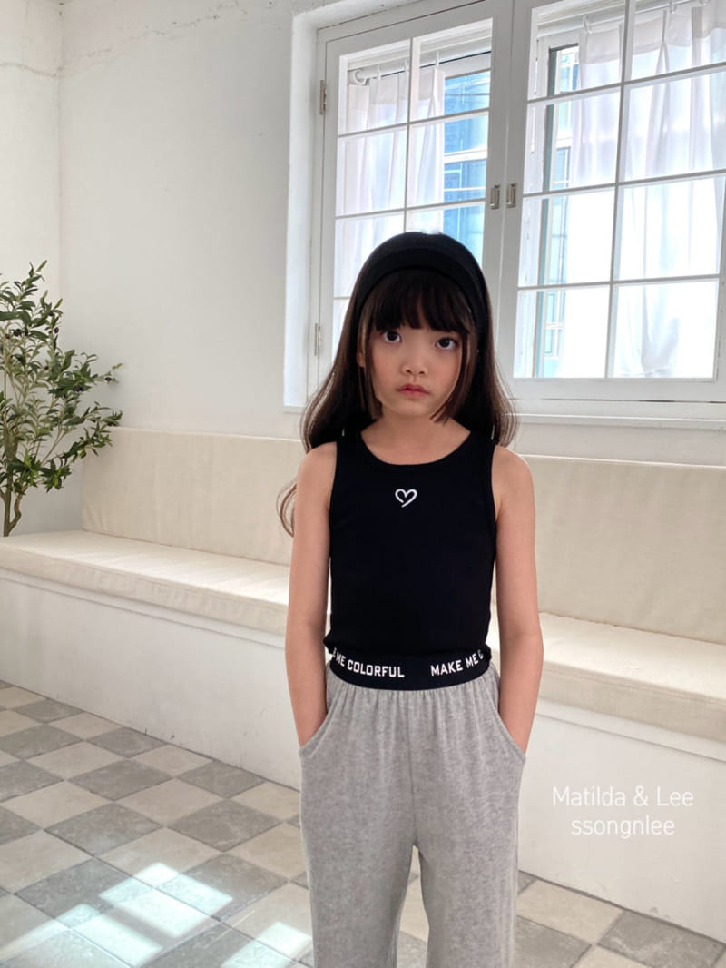 Matilda & Lee - Korean Children Fashion - #designkidswear - Heart Rib Sleevelss Tee - 5