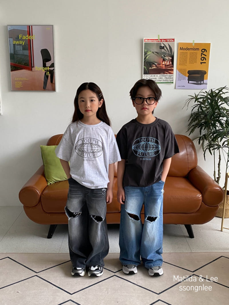 Matilda & Lee - Korean Children Fashion - #designkidswear - Vintage Heart Denim Pants - 2