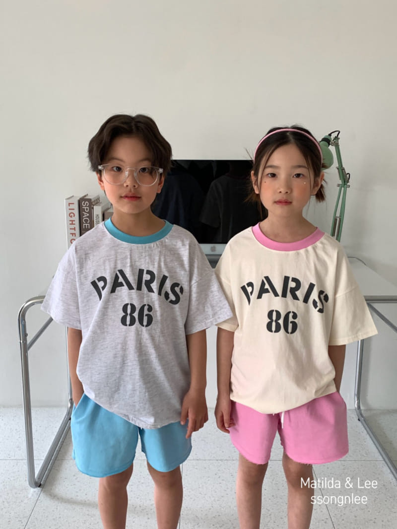 Matilda & Lee - Korean Children Fashion - #designkidswear - Paris Color Tee