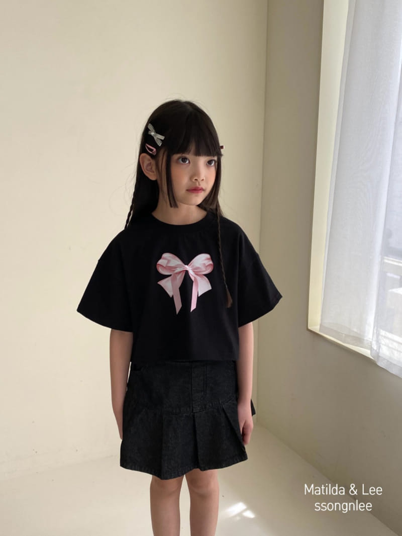 Matilda & Lee - Korean Children Fashion - #designkidswear - Ribbon Jensa Crop Tee - 3