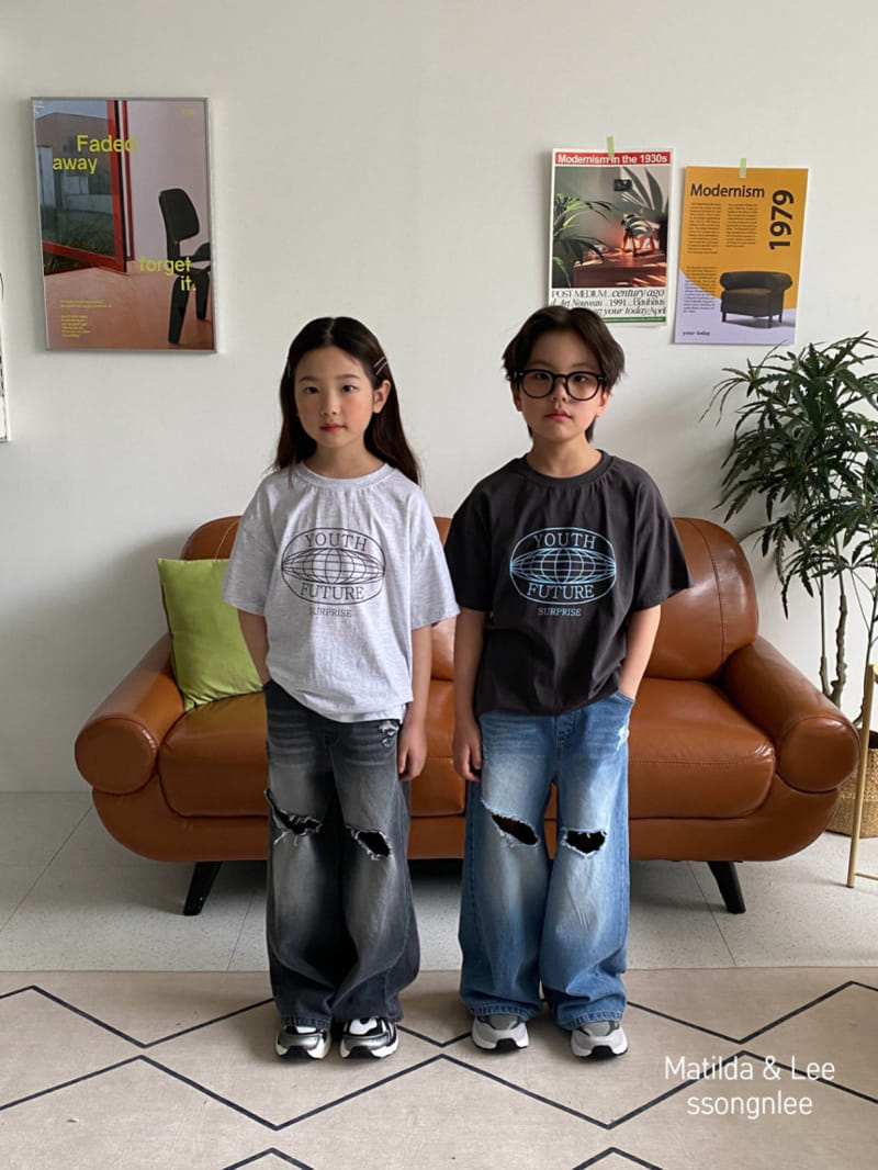 Matilda & Lee - Korean Children Fashion - #discoveringself - Vintage Heart Denim Pants - 3