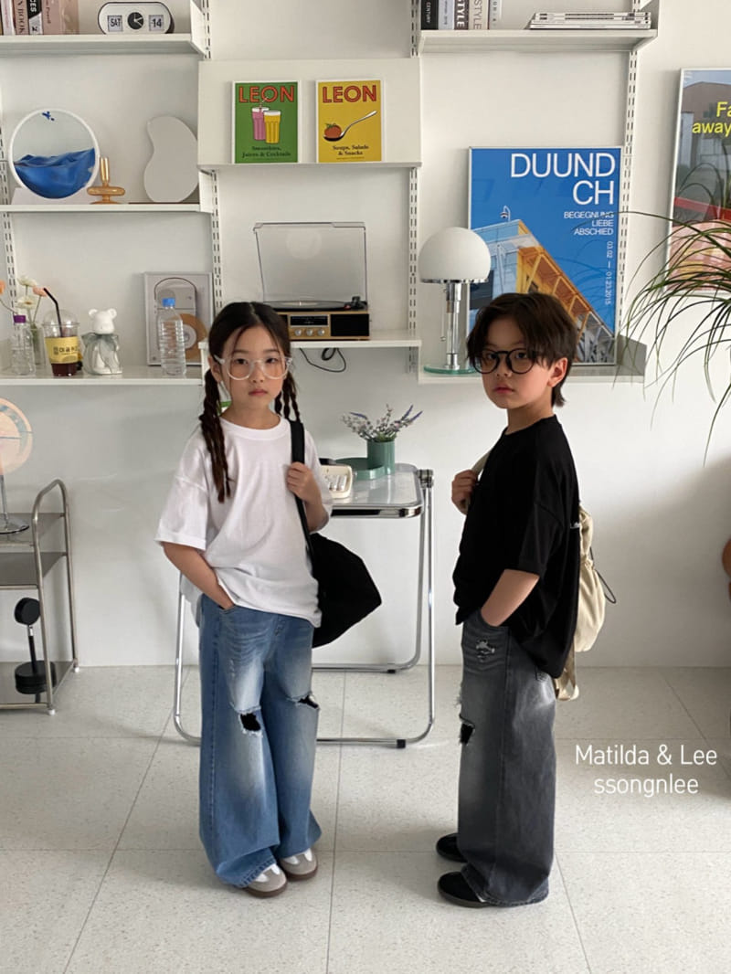 Matilda & Lee - Korean Children Fashion - #discoveringself - Label Roll Up Tee - 3