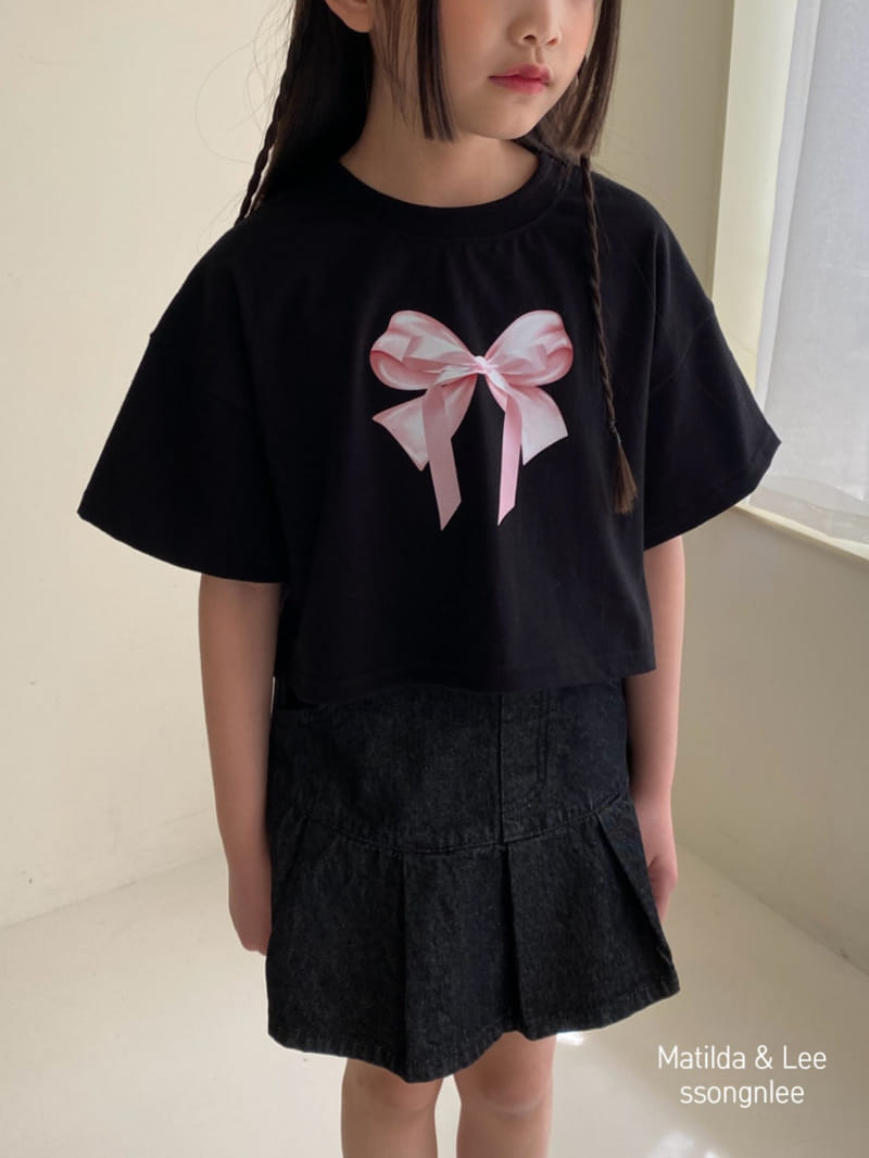 Matilda & Lee - Korean Children Fashion - #designkidswear - Ribbon Jensa Crop Tee - 4