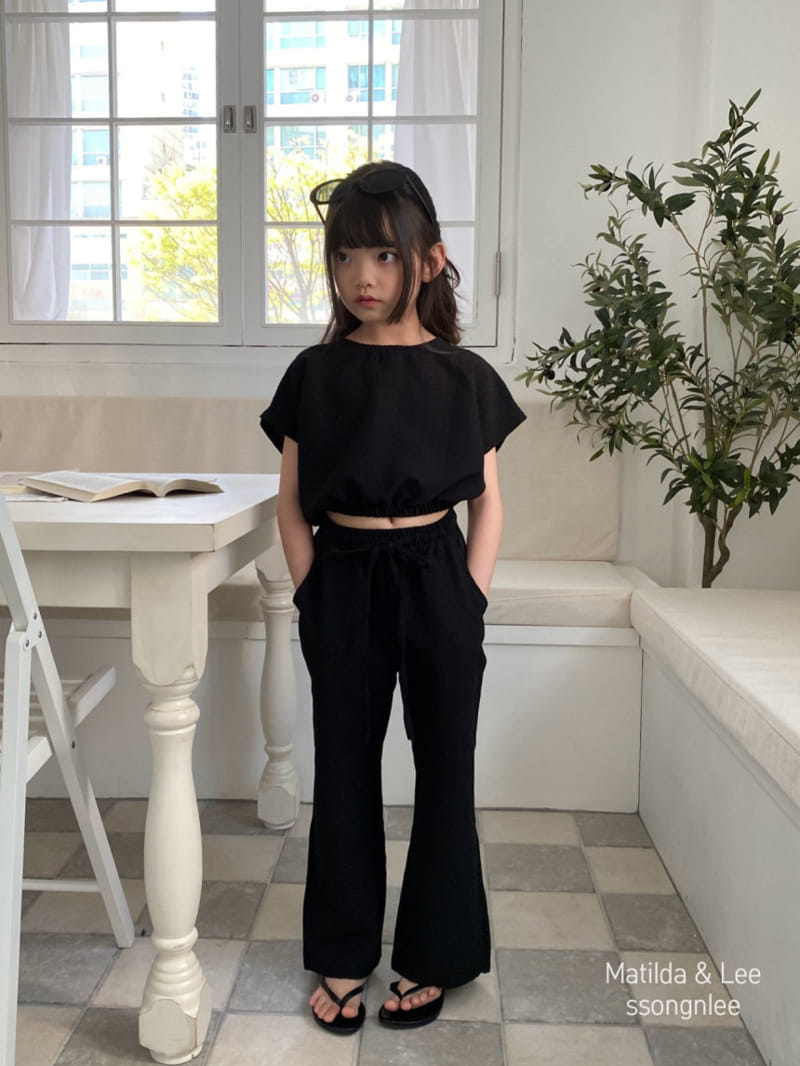 Matilda & Lee - Korean Children Fashion - #discoveringself - L Wide Pants Top Bottom Set - 4