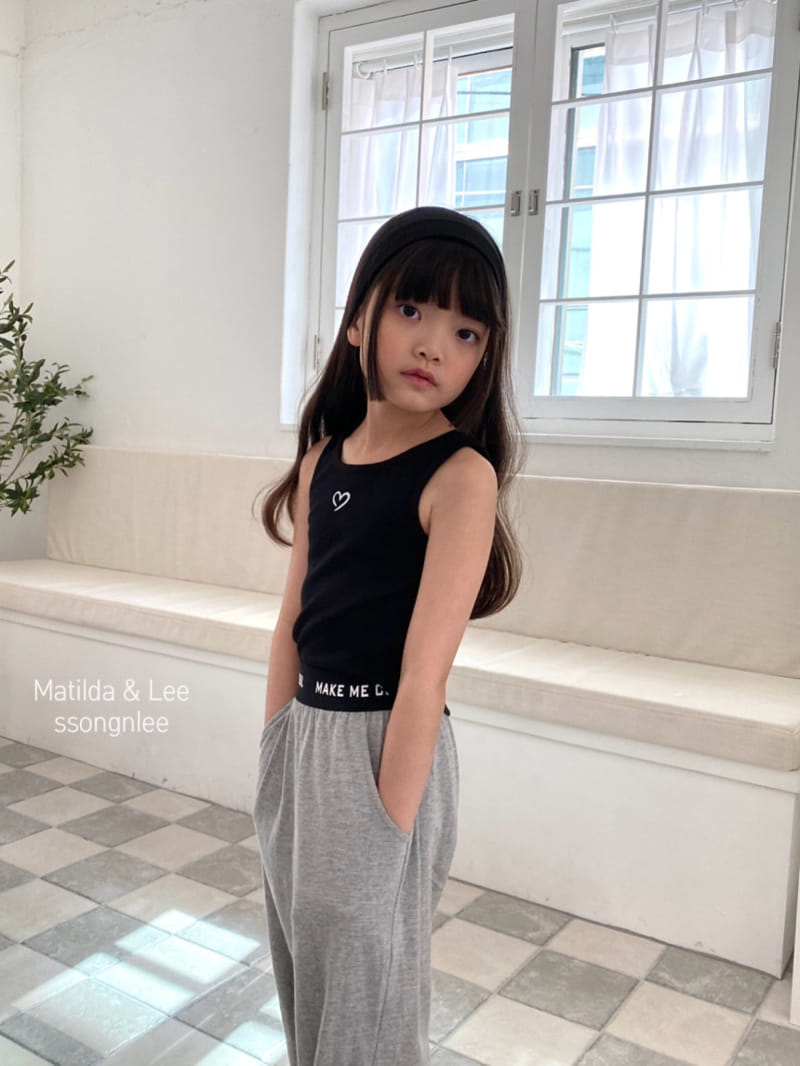 Matilda & Lee - Korean Children Fashion - #fashionkids - Heart Rib Sleevelss Tee - 7