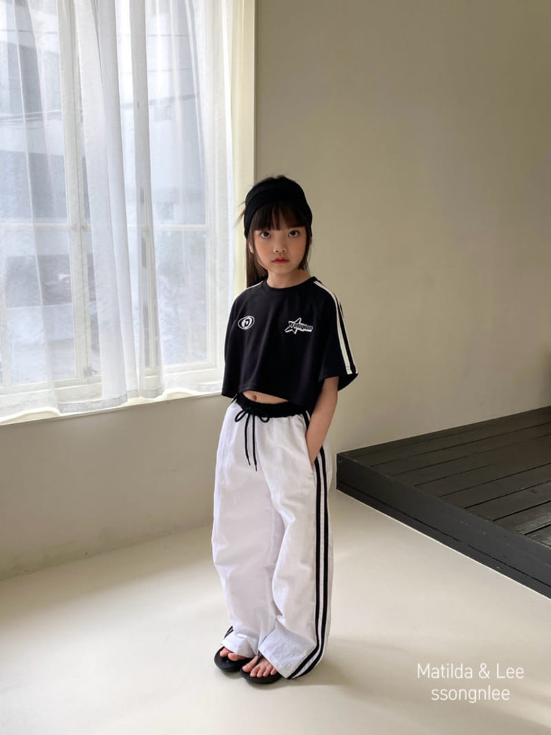 Matilda & Lee - Korean Children Fashion - #fashionkids - Mesh Tape Crop Tee - 11