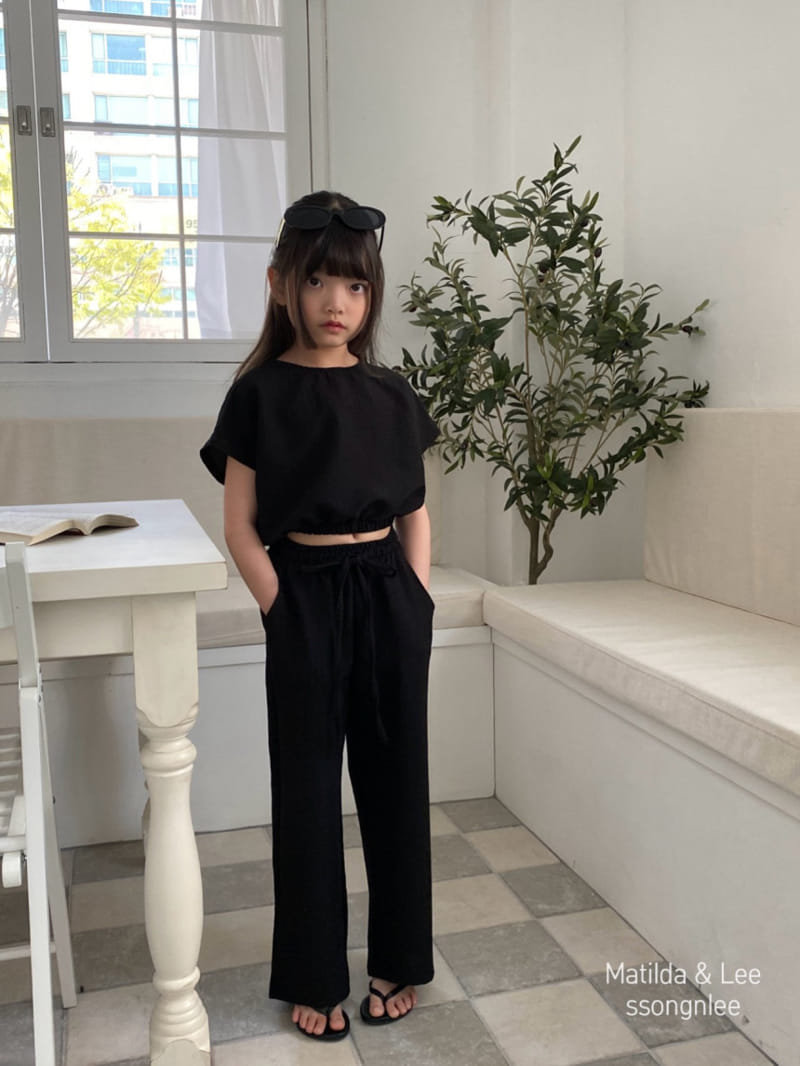 Matilda & Lee - Korean Children Fashion - #kidsshorts - L Wide Pants Top Bottom Set - 5