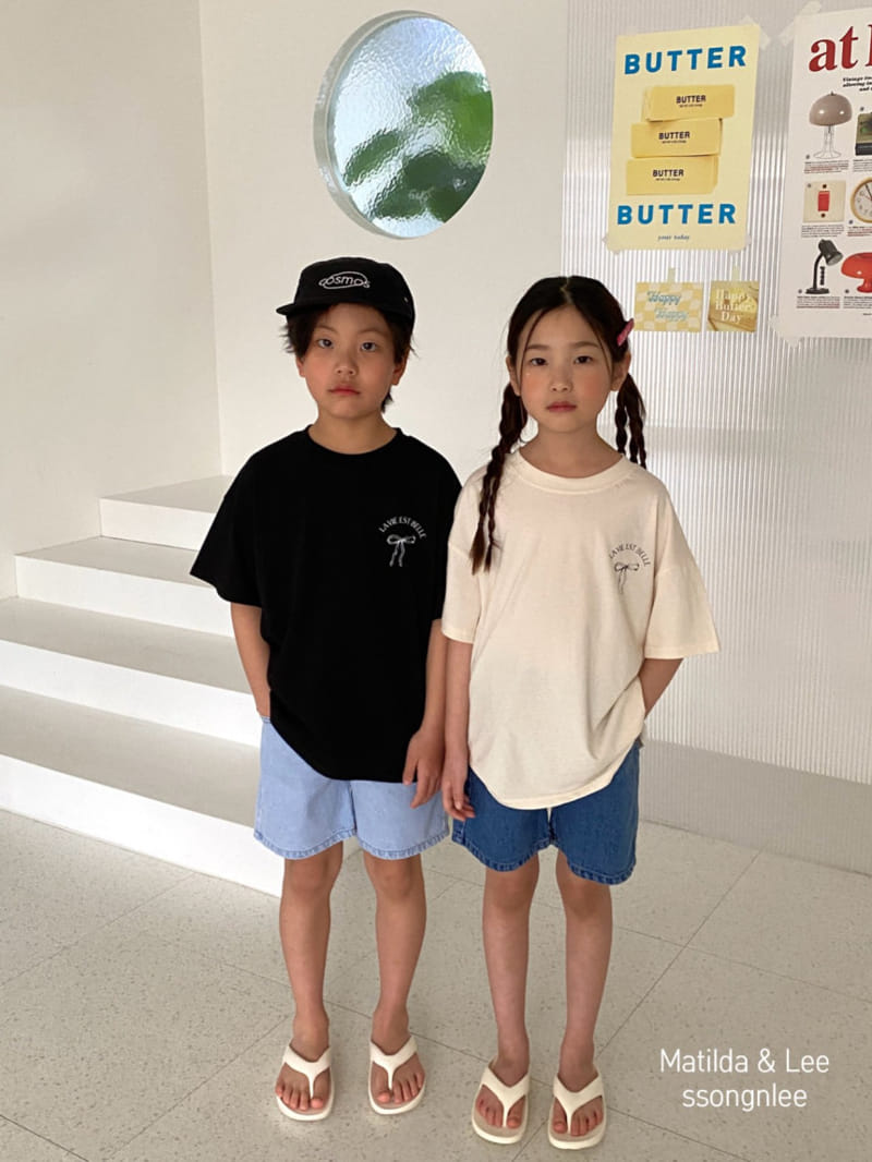 Matilda & Lee - Korean Children Fashion - #kidsshorts - Lavie Ribbon Tee - 3