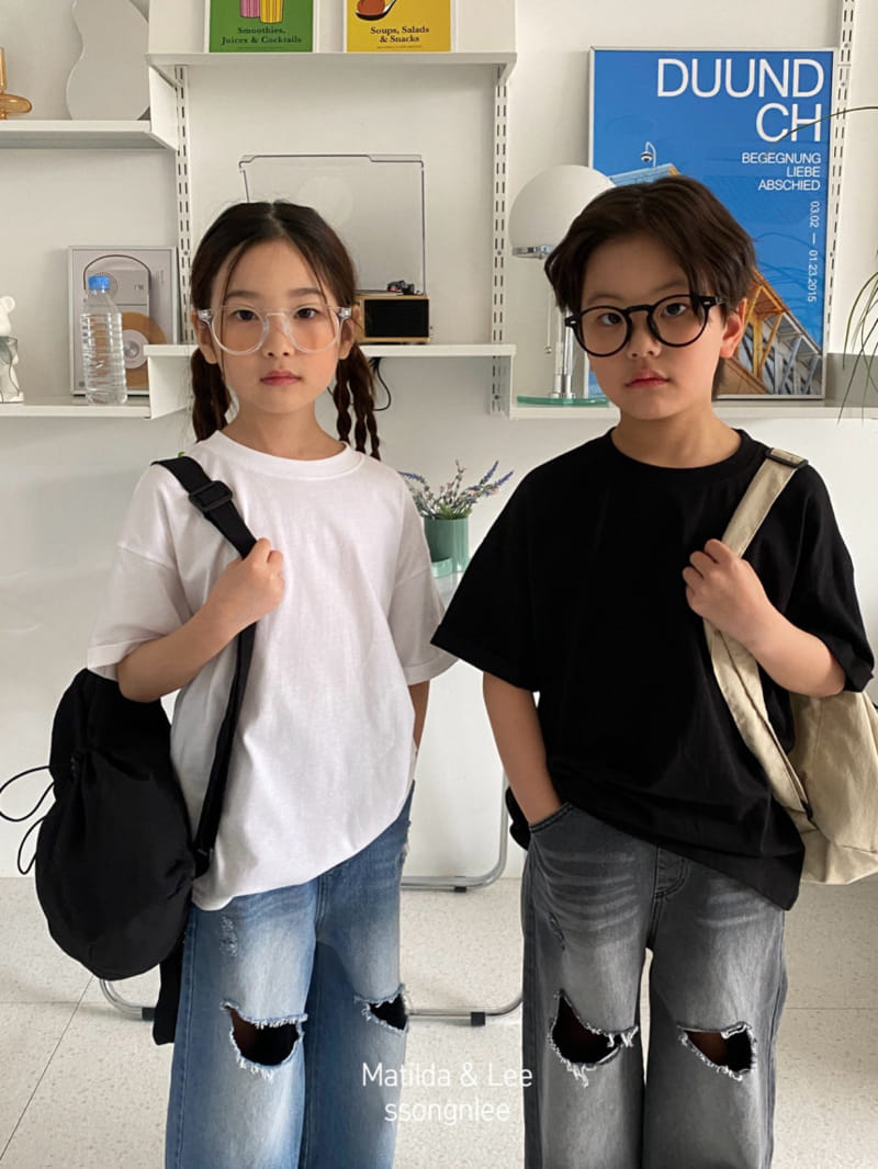 Matilda & Lee - Korean Children Fashion - #kidsshorts - Label Roll Up Tee - 5