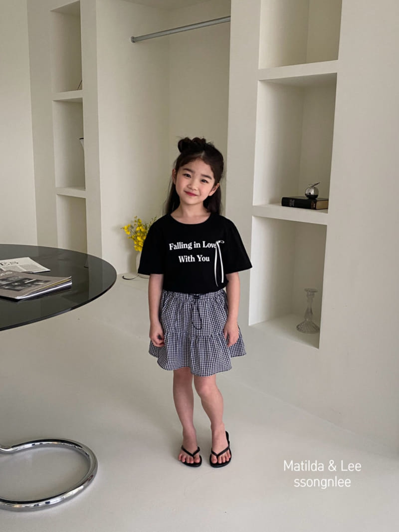 Matilda & Lee - Korean Children Fashion - #kidsshorts - Love Ribbon Shirring Tee