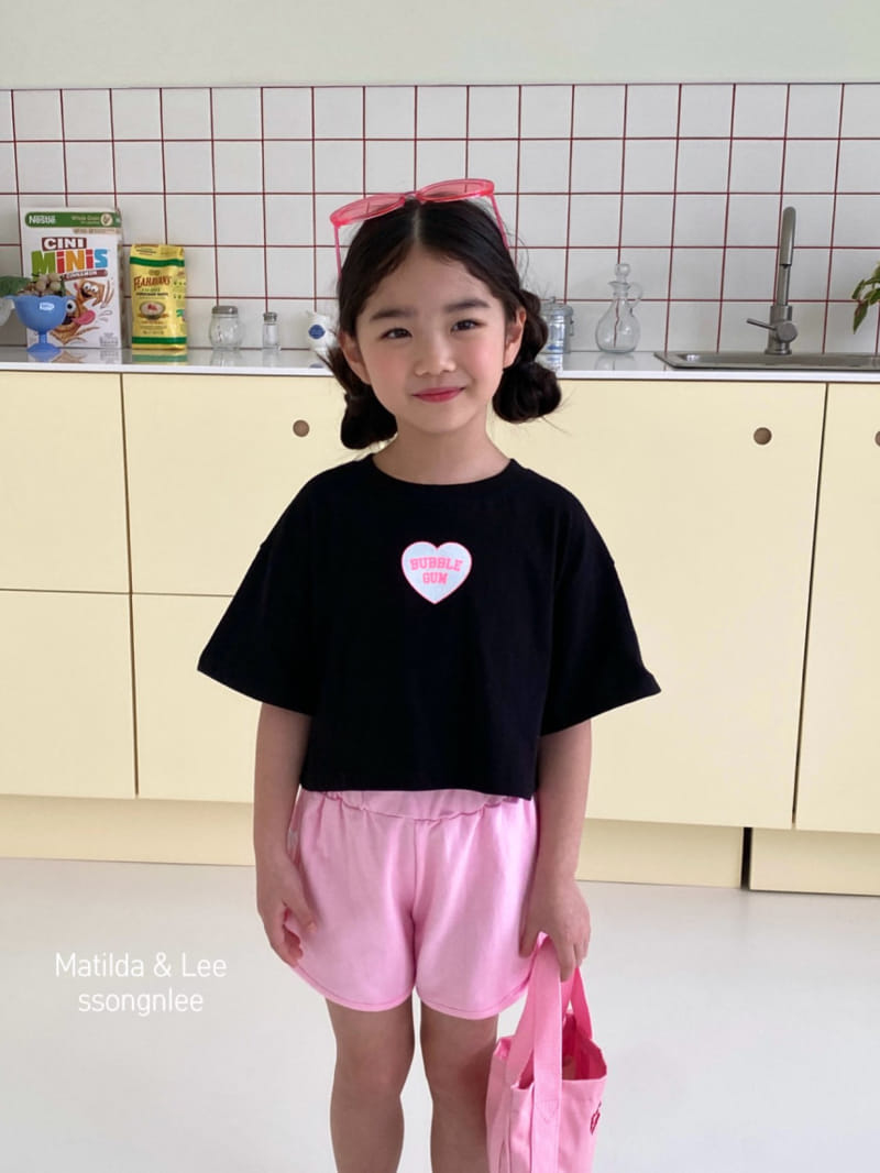 Matilda & Lee - Korean Children Fashion - #kidsshorts - Bubble Heart Crop Tee - 8