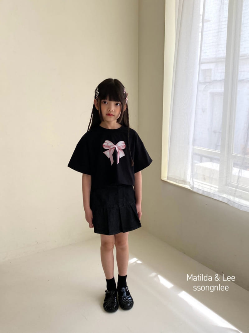 Matilda & Lee - Korean Children Fashion - #kidsshorts - Ribbon Jensa Crop Tee - 6