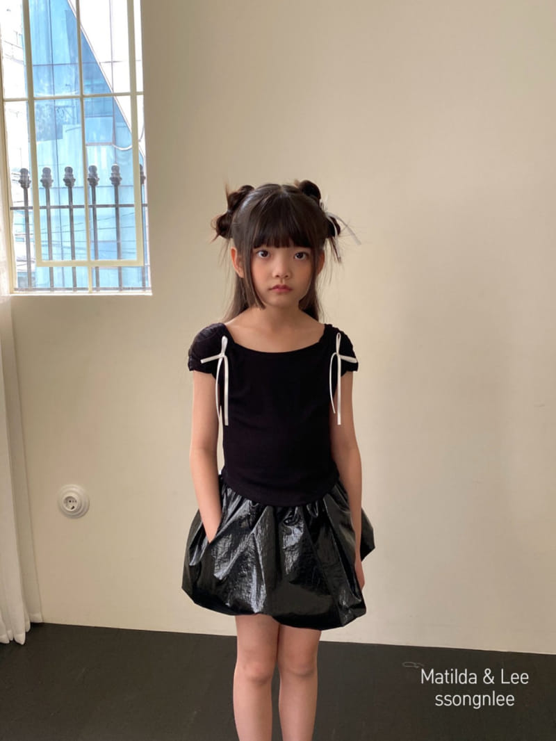 Matilda & Lee - Korean Children Fashion - #kidsshorts - Ribbon Shirring Tee - 2