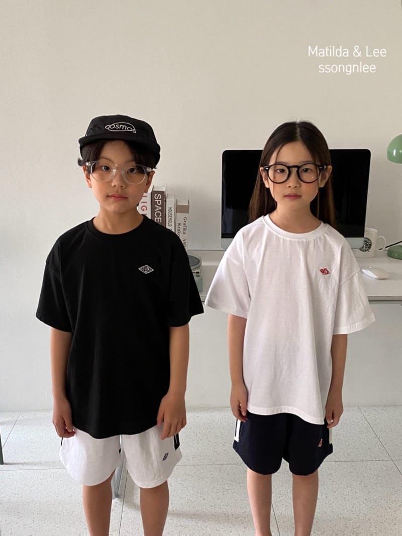 Matilda & Lee - Korean Children Fashion - #kidsshorts - Daily Embroidery Tee - 4