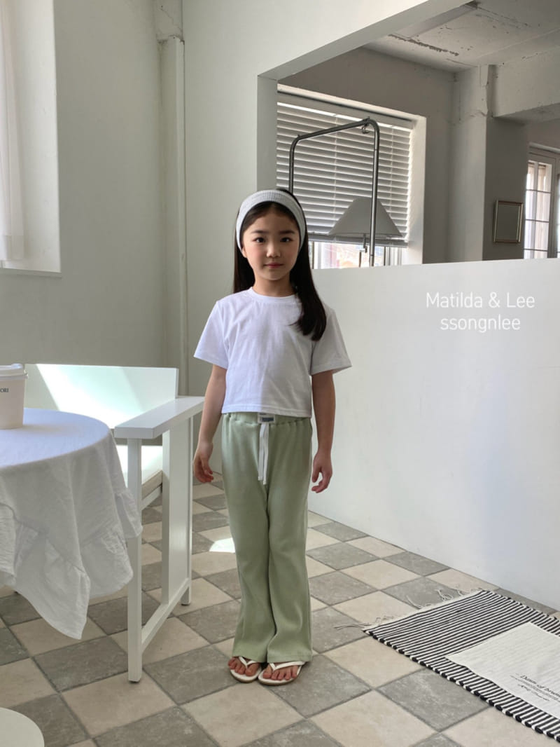 Matilda & Lee - Korean Children Fashion - #kidsstore - Rib Label Pants - 5