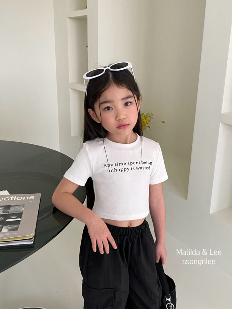 Matilda & Lee - Korean Children Fashion - #kidsshorts - Any Time Crop Tee - 4