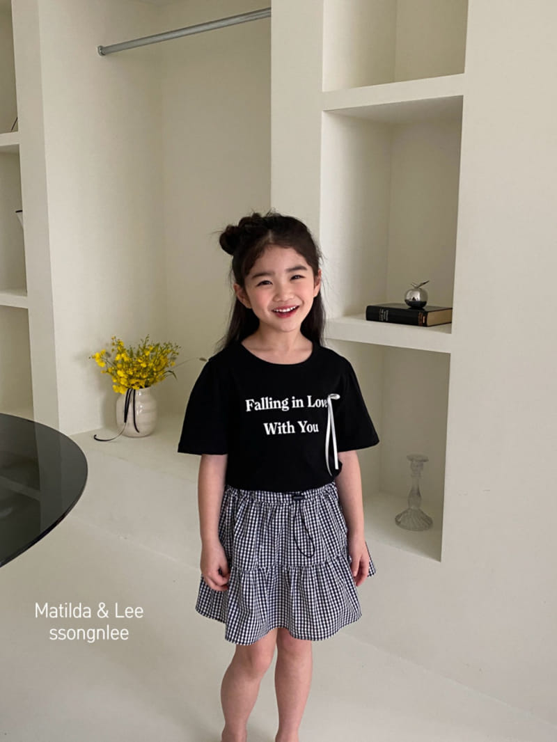 Matilda & Lee - Korean Children Fashion - #kidsstore - Love Ribbon Shirring Tee - 2