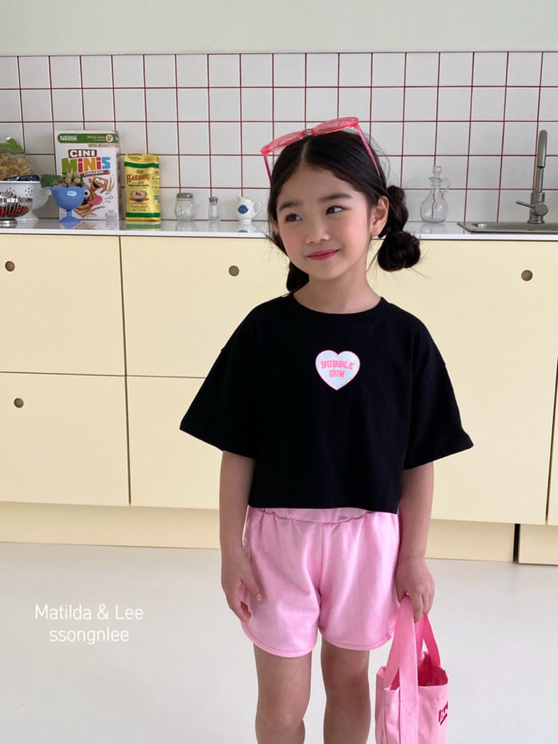 Matilda & Lee - Korean Children Fashion - #kidsstore - Bubble Heart Crop Tee - 9