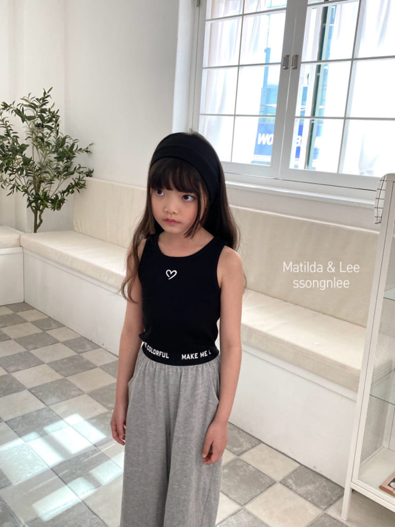 Matilda & Lee - Korean Children Fashion - #kidzfashiontrend - Heart Rib Sleevelss Tee - 10