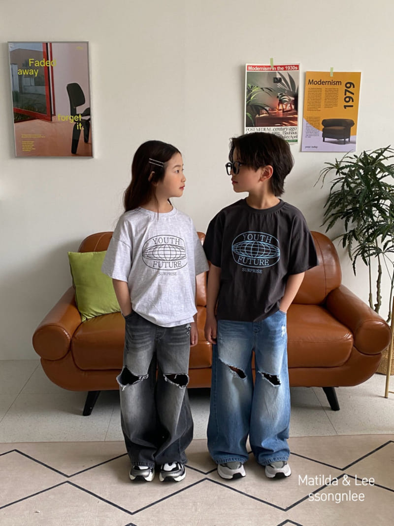 Matilda & Lee - Korean Children Fashion - #kidzfashiontrend - Vintage Heart Denim Pants - 7