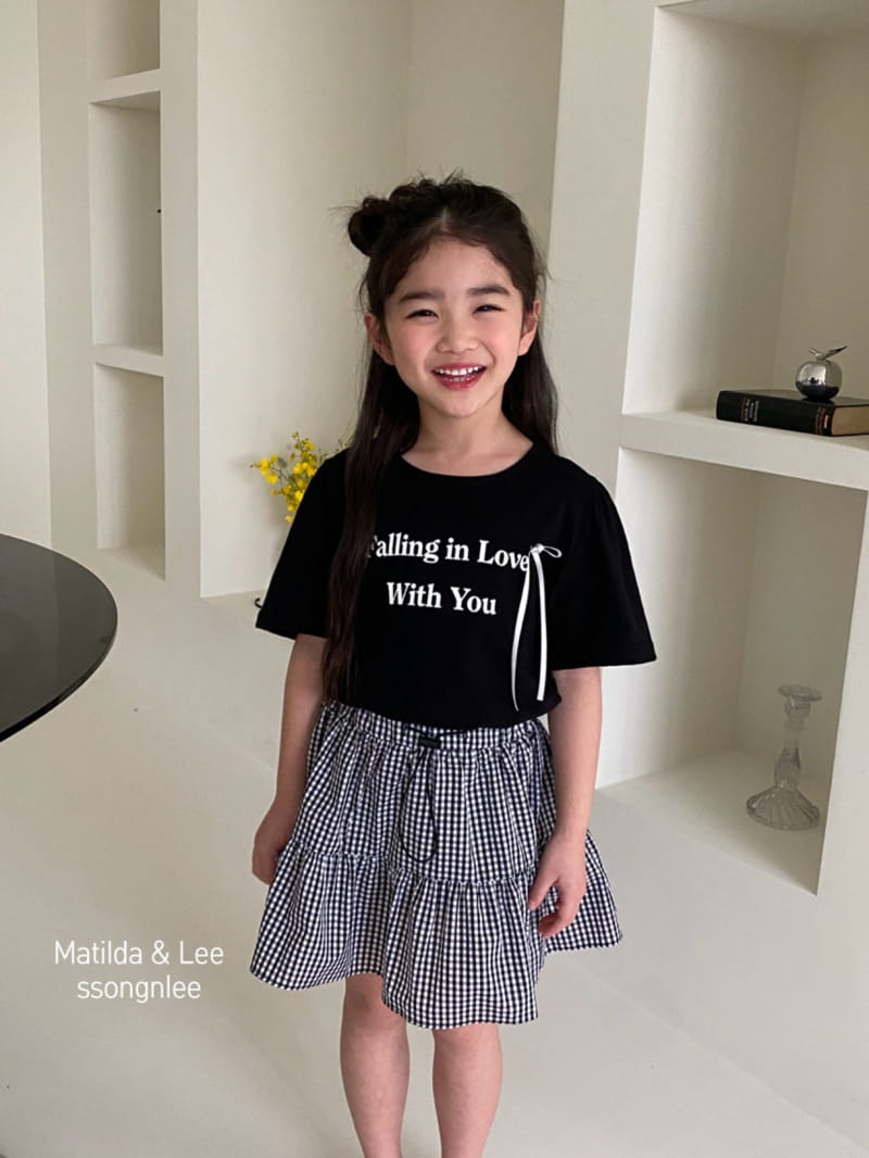 Matilda & Lee - Korean Children Fashion - #kidzfashiontrend - Love Ribbon Shirring Tee - 3