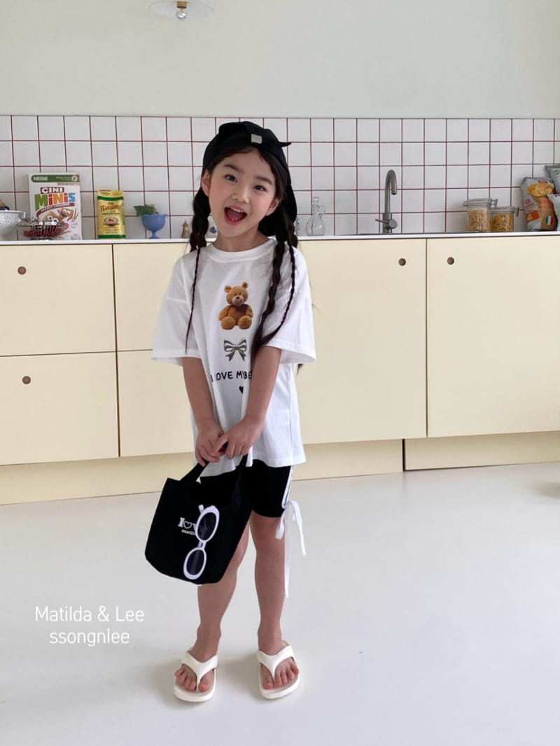 Matilda & Lee - Korean Children Fashion - #littlefashionista - Two Line Ribbon Short Leggings - 11