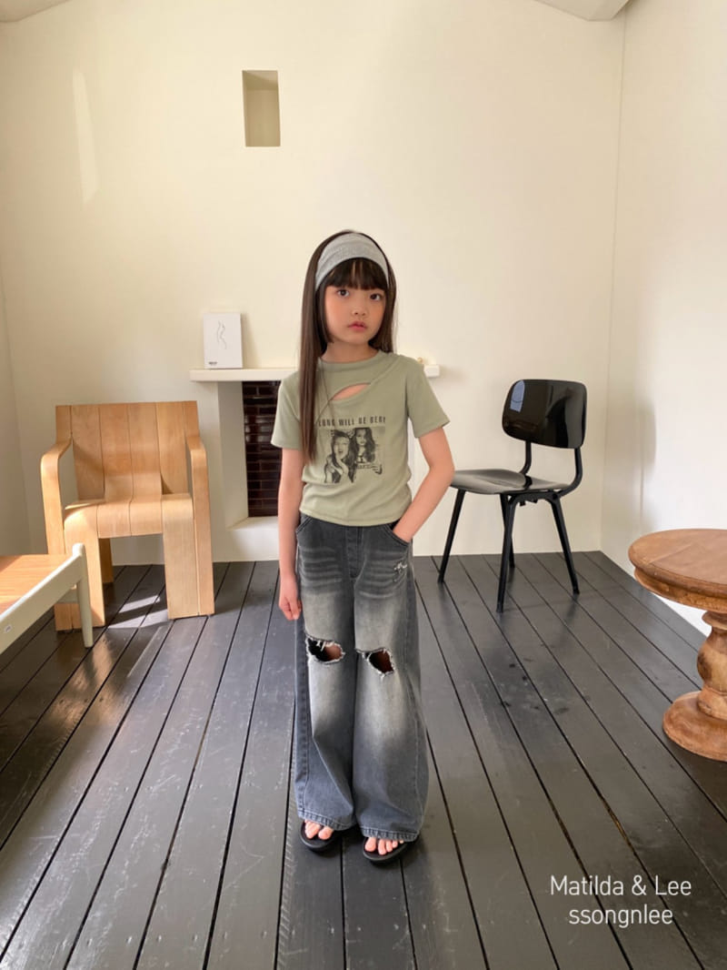 Matilda & Lee - Korean Children Fashion - #littlefashionista - Unbalance Slit Tee - 5