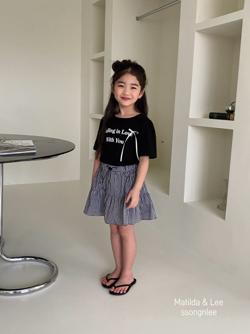 Matilda & Lee - Korean Children Fashion - #littlefashionista - Love Ribbon Shirring Tee - 5