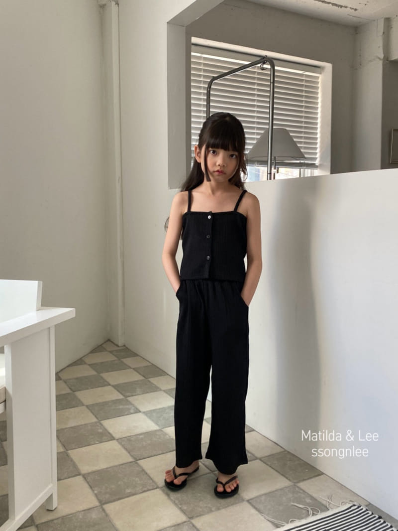 Matilda & Lee - Korean Children Fashion - #magicofchildhood - String Sleeveless Pants Top Bottom Set - 11