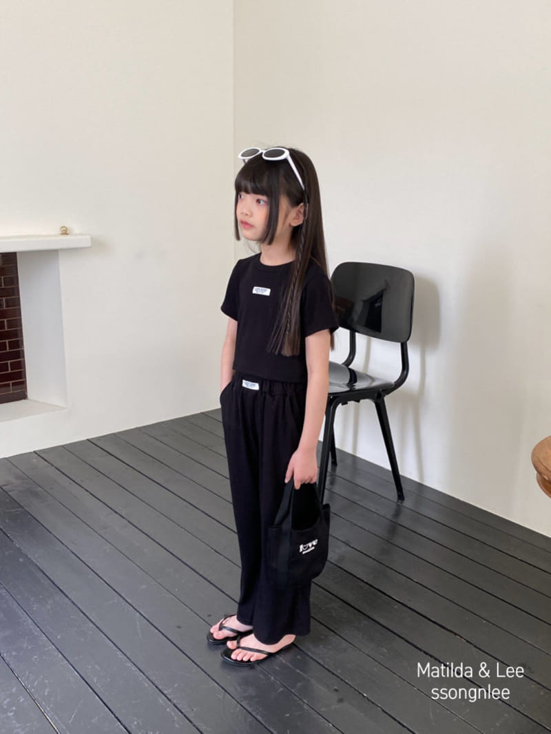 Matilda & Lee - Korean Children Fashion - #magicofchildhood - Label Rib Top Bottom Set - 7