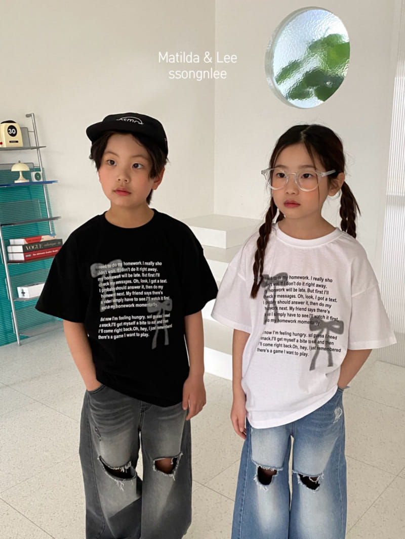 Matilda & Lee - Korean Children Fashion - #littlefashionista - Ribbon Spray Tee - 4